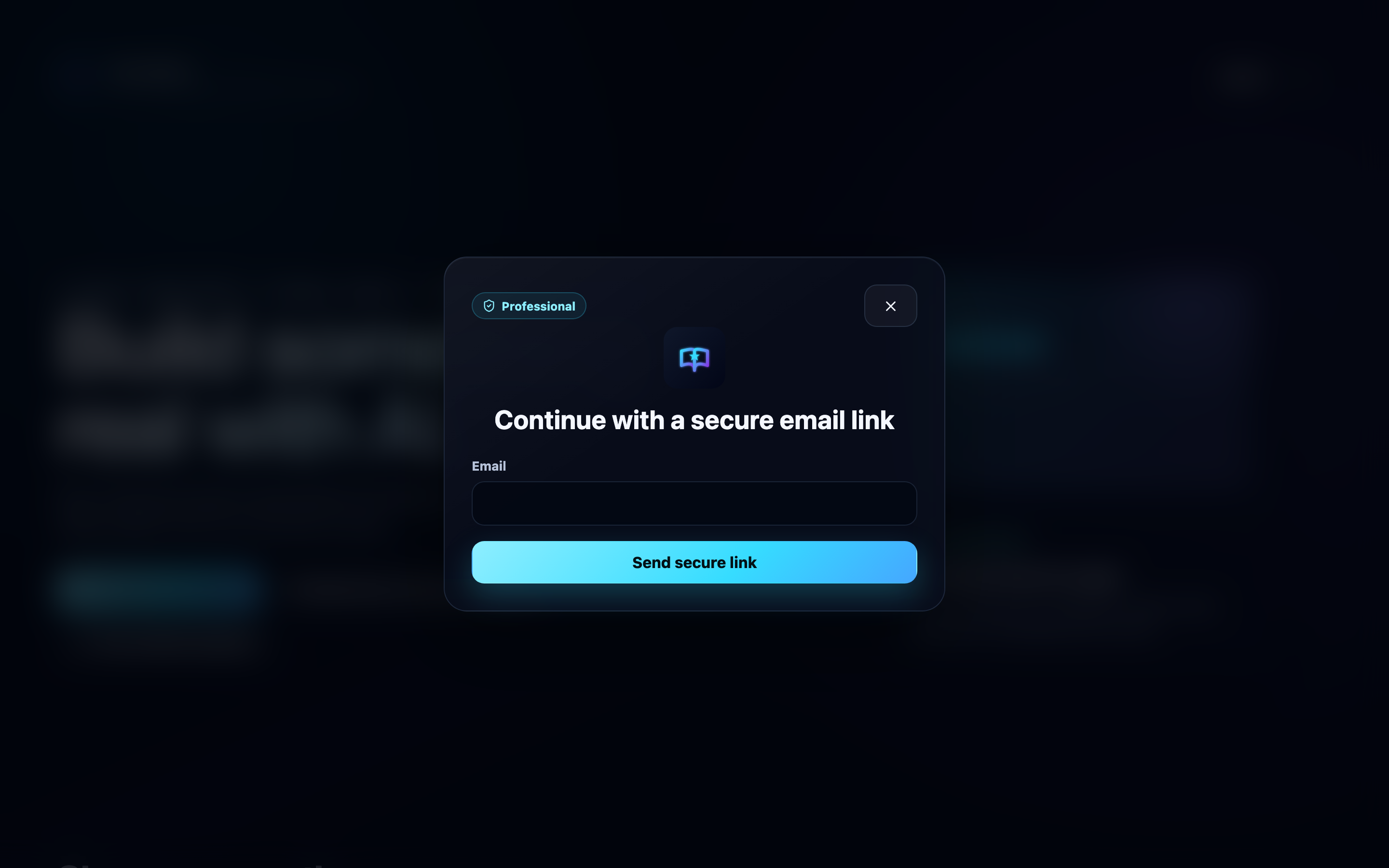 Sign-in dialog